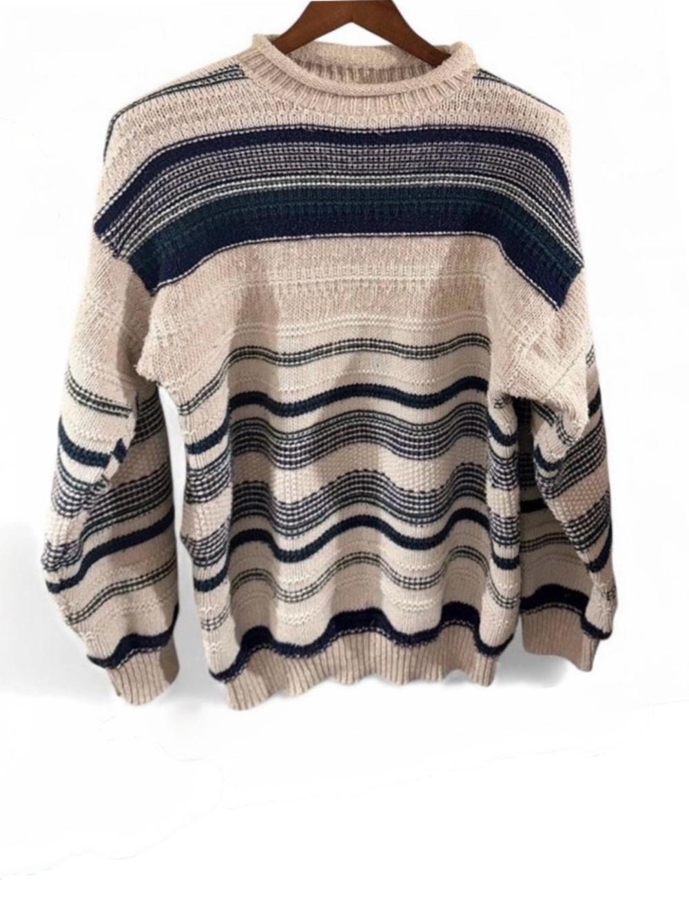 VTG Men’s Striped Rollneck Sweater Size Large